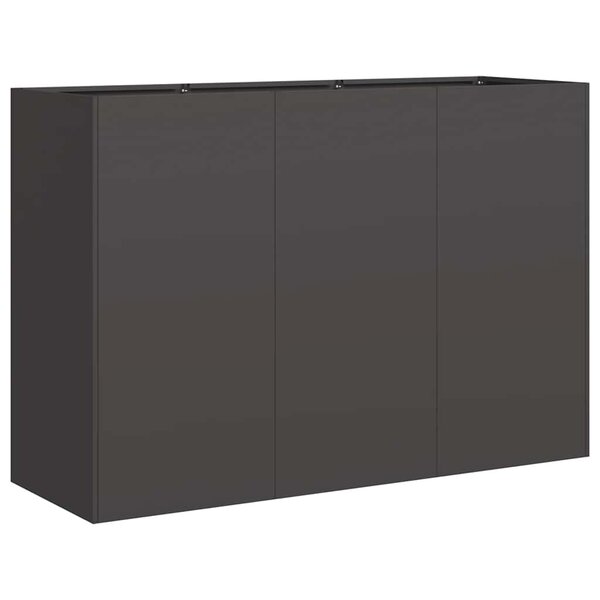 vidaXL Jardinière noir 120x40x80 cm acier laminé à froid