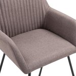 vidaXL Chaises à manger lot de 2 taupe tissu
