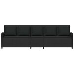 vidaXL Canapé de jardin avec coussins 5 places noir résine tressée