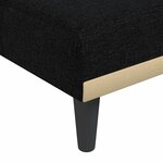vidaXL Canapé-lit en forme de L noir 255x140x70 cm tissu