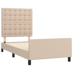 vidaXL Cadre de lit sans matelas cappuccino 90x190 cm similicuir