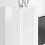 vidaXL Meuble TV mural 2 Pièces Blanc Brillant 30 x 31 x 100 cm