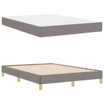 vidaXL Lit à ressorts Taupe et Marron 140 x 190 cm