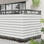 vidaXL Écran de balcon Gris clair et blanc 120 x 300 cm
