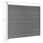 vidaXL Ensemble de panneau de clôture WPC 872x146 cm Gris