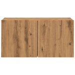 vidaXL Meuble TV mural chêne artisanal 80x30x41 cm