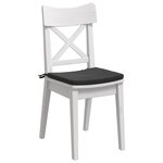 vidaXL Coussins de siège 4 Pièces Noir 40 x 40 x 3 cm Velours