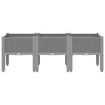 vidaXL Jardinière avec pieds gris clair 120x40x42 cm PP
