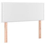 vidaXL Sommier à lattes de lit matelas LED blanc 120x190 cm similicuir