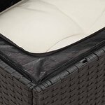 vidaXL Salon de jardin 9 Pièces avec coussins noir résine tressée