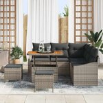 vidaXL Ensemble de canapé de jardin 8 Pièces Gris 90 x 55 x 71 cm