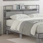 vidaXL Tête de lit de rangement Sonoma gris 160 cm Bois d'ingénierie