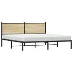vidaXL Cadre de lit en métal sans matelas chêne sonoma 183x213 cm