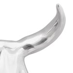 vidaXL Crâne de taureau Argent 34 x 13 x 53 cm Aluminium