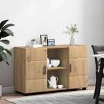 vidaXL Buffet avec porte FLORIN Chêne artisanal 88 5 x 30 5 x 55 5 cm
