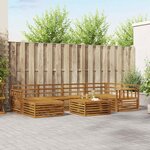 vidaXL Ensemble de canapés d'extérieur 7 pc Naturel