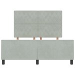 vidaXL Lit à ressorts avec tête de lit Gris clair 160 x 200 cm Velours