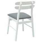 vidaXL Chaise de salle à manger 2 Pièces Blanc et Gris