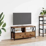 vidaXL Meuble TV avec tiroir Bois Ancien 90 x 33 x 45 cm