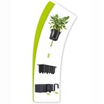 LECHUZA Jardinière CUBE color triple avec supports Blanc 13680