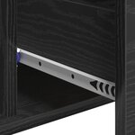 vidaXL Buffet avec tiroir Chêne noir 60 x 31 x 70 cm Bois d'ingénierie