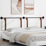 vidaXL Tête de lit suspendue Avec lumière LED Blanc PU antique