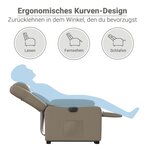 vidaXL Fauteuil inclinable électrique cappuccino similicuir