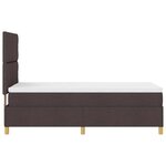 vidaXL Lit à ressorts avec matelas Marron foncé 90 x 200 cm tissu