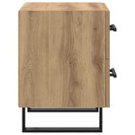 vidaXL Cabinet de chevet avec tiroir Chêne artisanal 40 x 35 x 47 5 cm