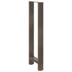 vidaXL Pieds de table de bar en acier naturel  2 pièces  50 x (110-111) cm