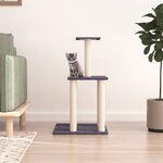 vidaXL Arbre à chat avec griffoirs en sisal gris foncé 85 5 cm