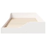 vidaXL Cadre de lit Blanc 100 x 200 cm Pin massif