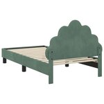vidaXL Cadre de lit pour enfants avec tête de lit Vert Mer 80 x 160 cm