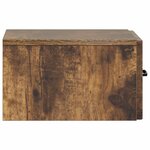 vidaXL Cabinet de chevet mural Chêne fumé 34 5 x 33 x 20 cm