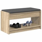 vidaXL Banc d'entrée avec coussin Chêne Sonoma 83 x 38 x 45 cm