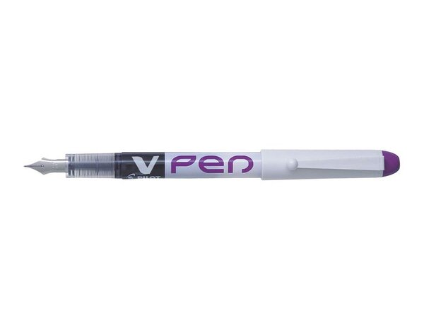 Stylo Plume Jetable V-Pen Effaçable Pointe moyenne Violet PILOT