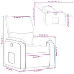 vidaXL Fauteuil inclinable Cappuccino Similicuir