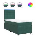 vidaXL Sommier à lattes de lit et matelas Vert foncé 80x200 cm Velours