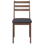 vidaXL Chaises à manger coussins 2 Pièces marron bois massif caoutchouc