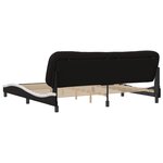 vidaXL Cadre de lit sans matelas noir et blanc 200x200 cm similicuir