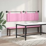 vidaXL Tête de lit suspendue Rose Tissu