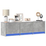 vidaXL Meuble TV Béton Bois d'ingénierie