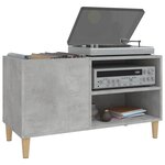 vidaXL Armoire à disques gris béton 84 5x38x48 cm bois d'ingénierie