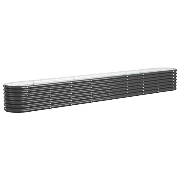 vidaXL Lit surélevé de jardin Acier enduit de poudre Anthracite