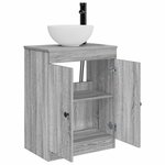 vidaXL Meuble de salle de bain avec évier Sonoma gris 54 x 35 x 83 cm