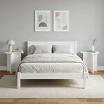 vidaXL Table d'appoint 2 Pièces Blanc Ø 39 x 38 cm Bois d'ingénierie