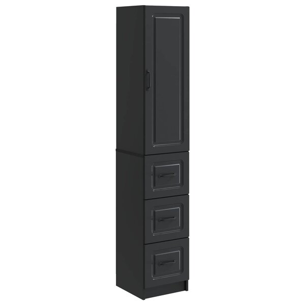 vidaXL Ensemble de Meubles 2 Pièces Noir 33 x 34 5 x 87 cm