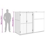 vidaXL Abri à outils de jardin marron 225x89x161 cm acier galvanisé