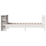 vidaXL Lit bibliothèque sans matelas blanc 75x190cm bois de pin massif