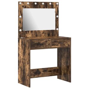 vidaXL Table de Toilette avec tiroir Chêne fumé 78 5 x 41 x 135 cm